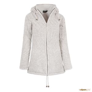 Wolljacke Joanne Naturhellgrau Vorderseite